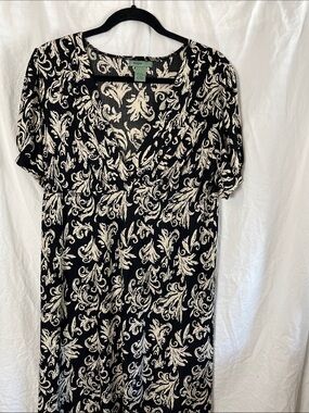 Maple Anthropologie Silk V-Neck Midi Dress Size Large
